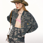 Camouflage denim jacket IMO0043