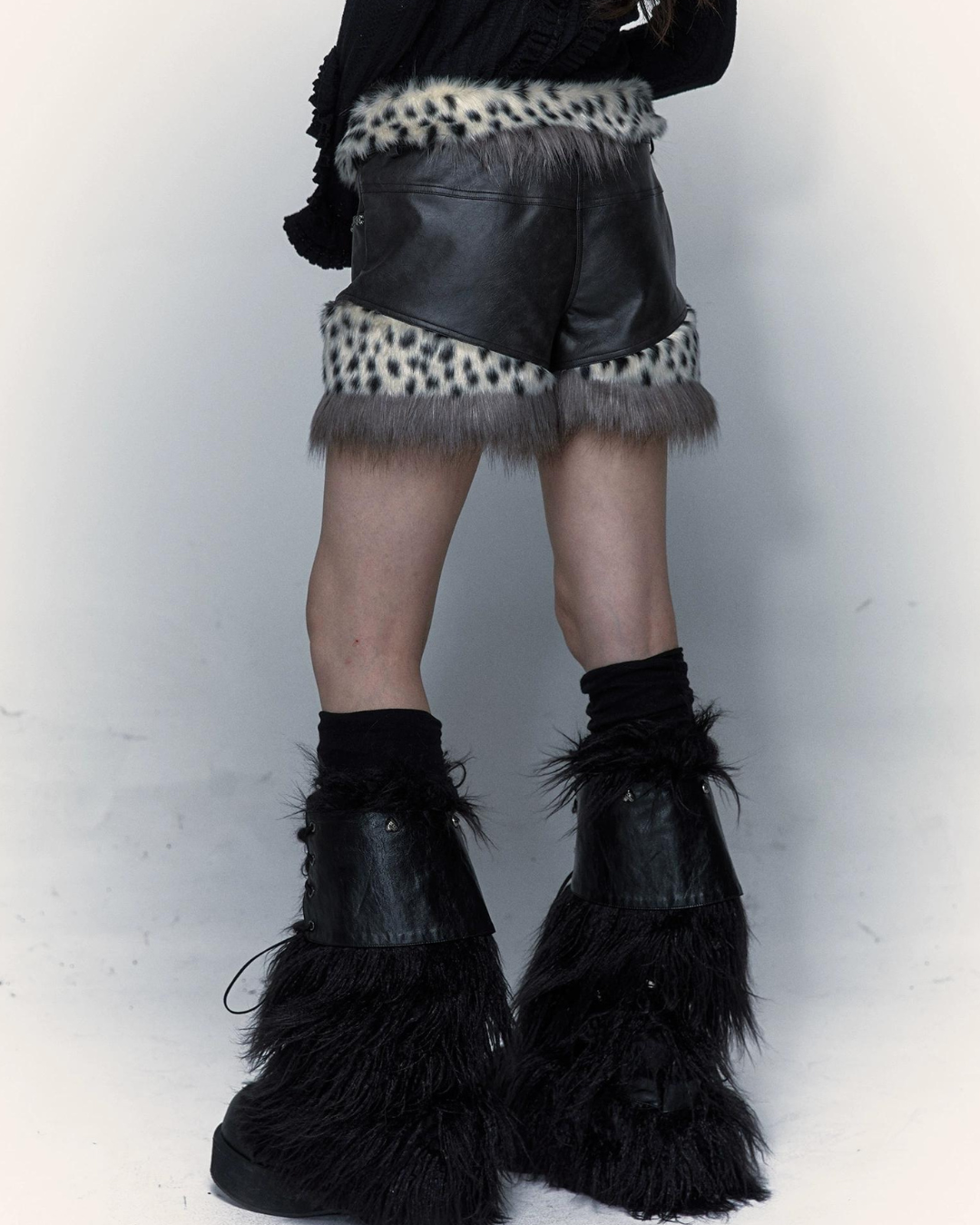 Leather Docking Dalmatian Fur Pants NOR0033