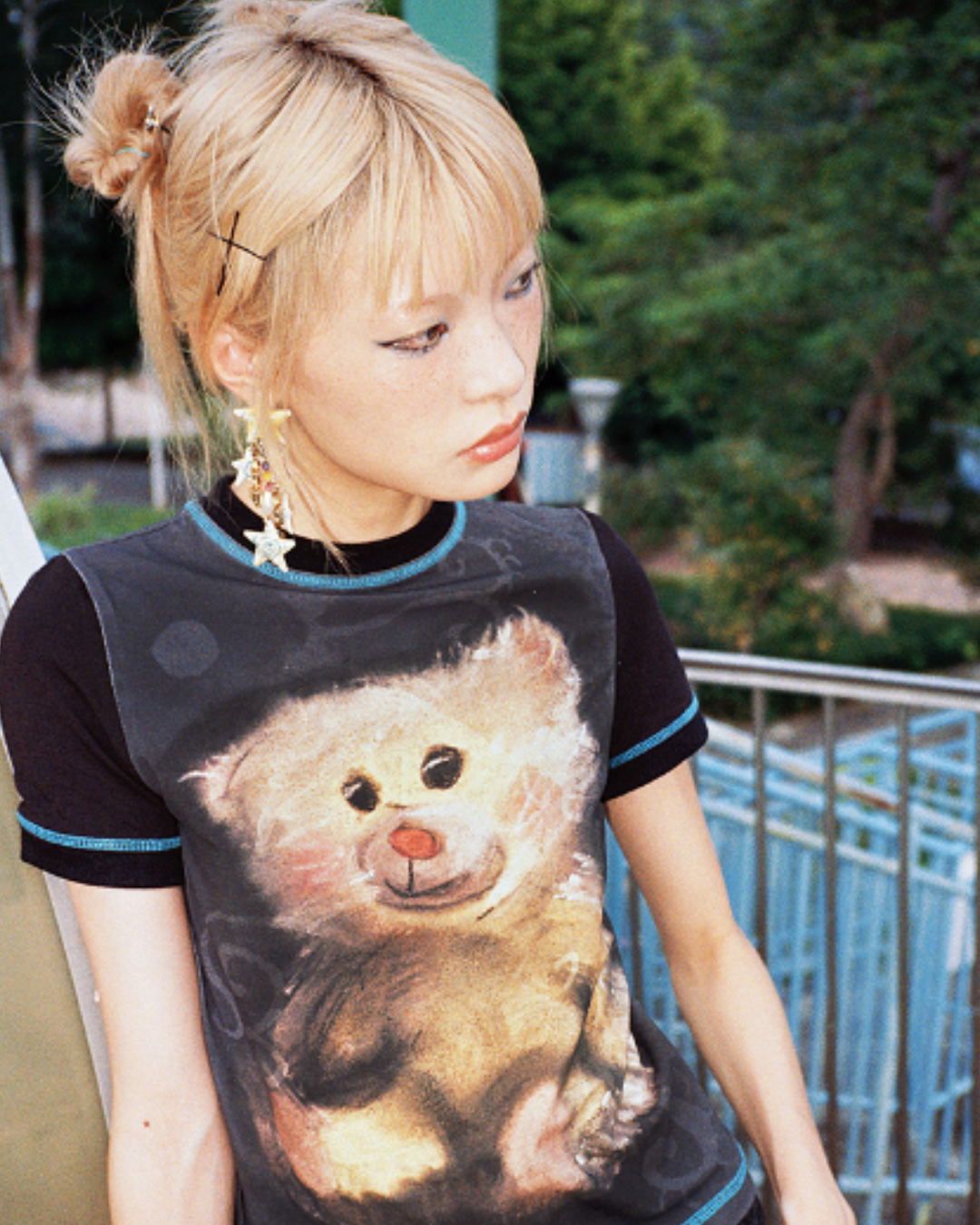 Bear printed Short-sleeved T-shirt CRC0039