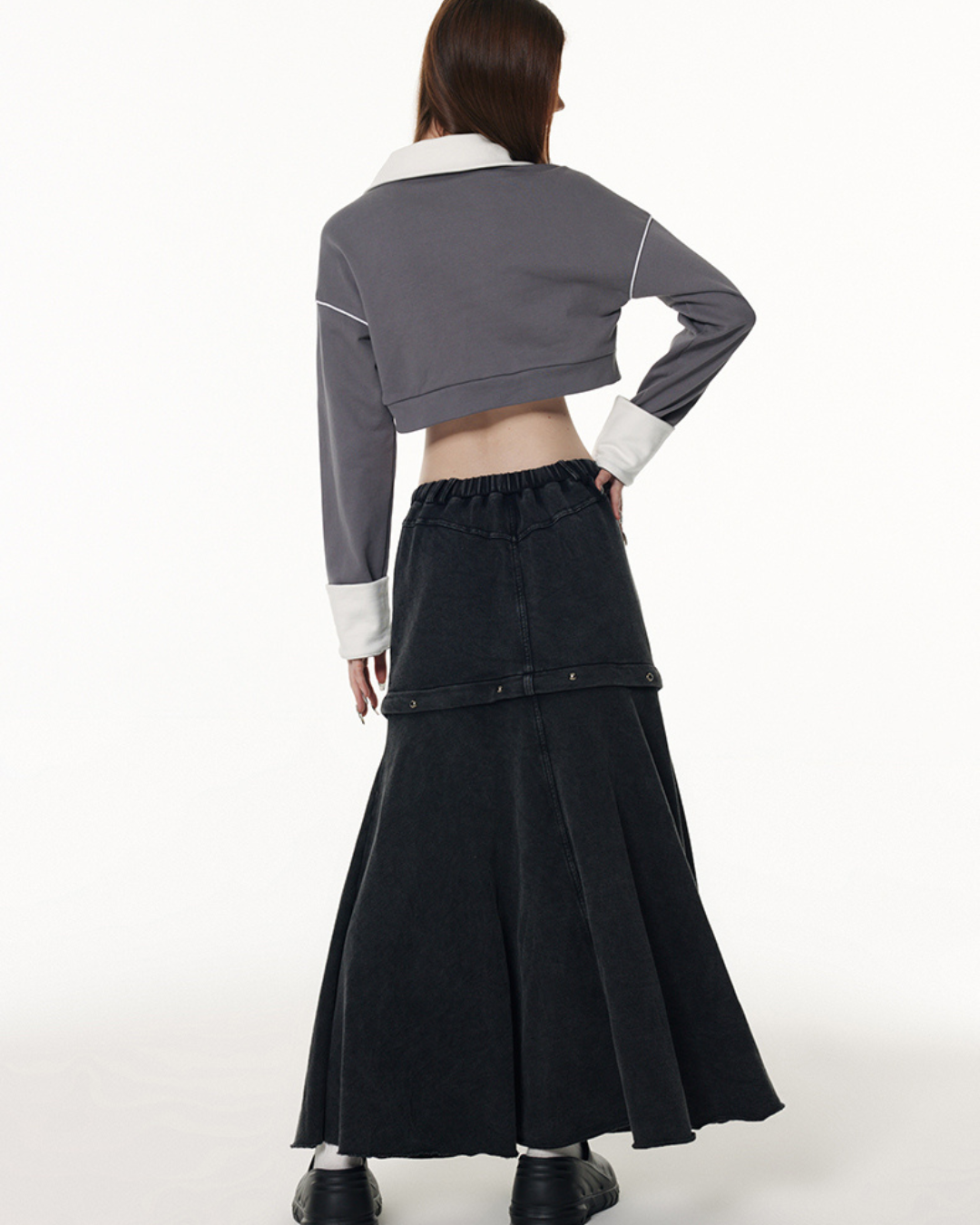 Bicolor Cropped Pullover VSE0004