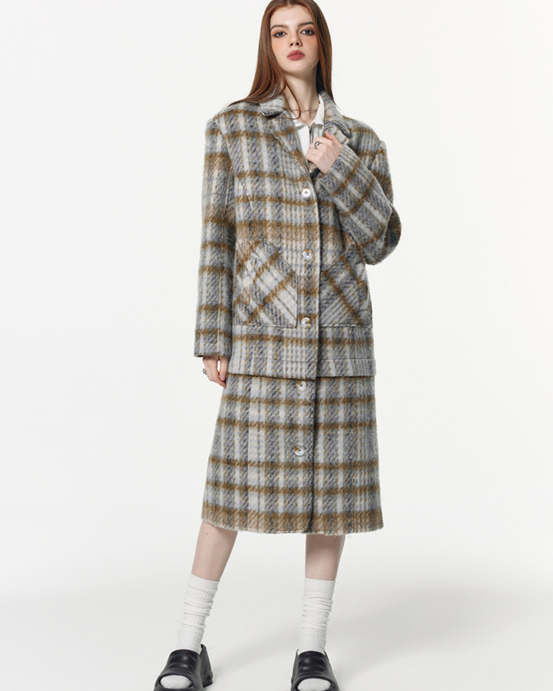 Removable Plaid Jacket VSE0013