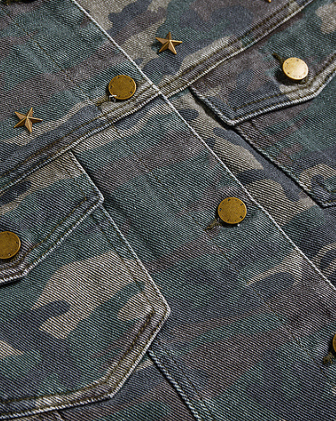 Camouflage denim jacket IMO0043