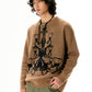 Chandelier Loose Brown Knit Tops ART0009