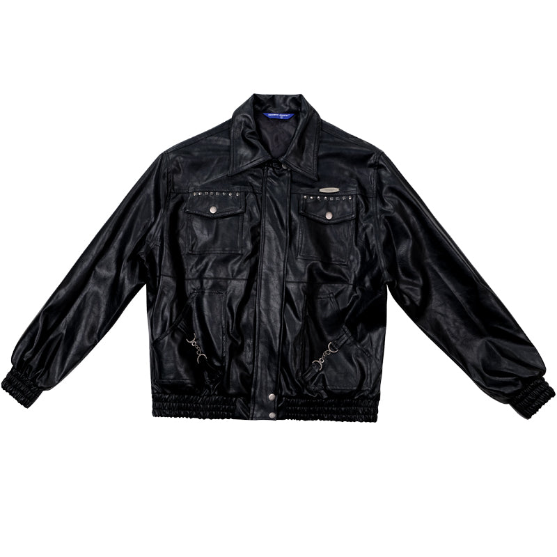 Black Leather Jacket ZZF0103