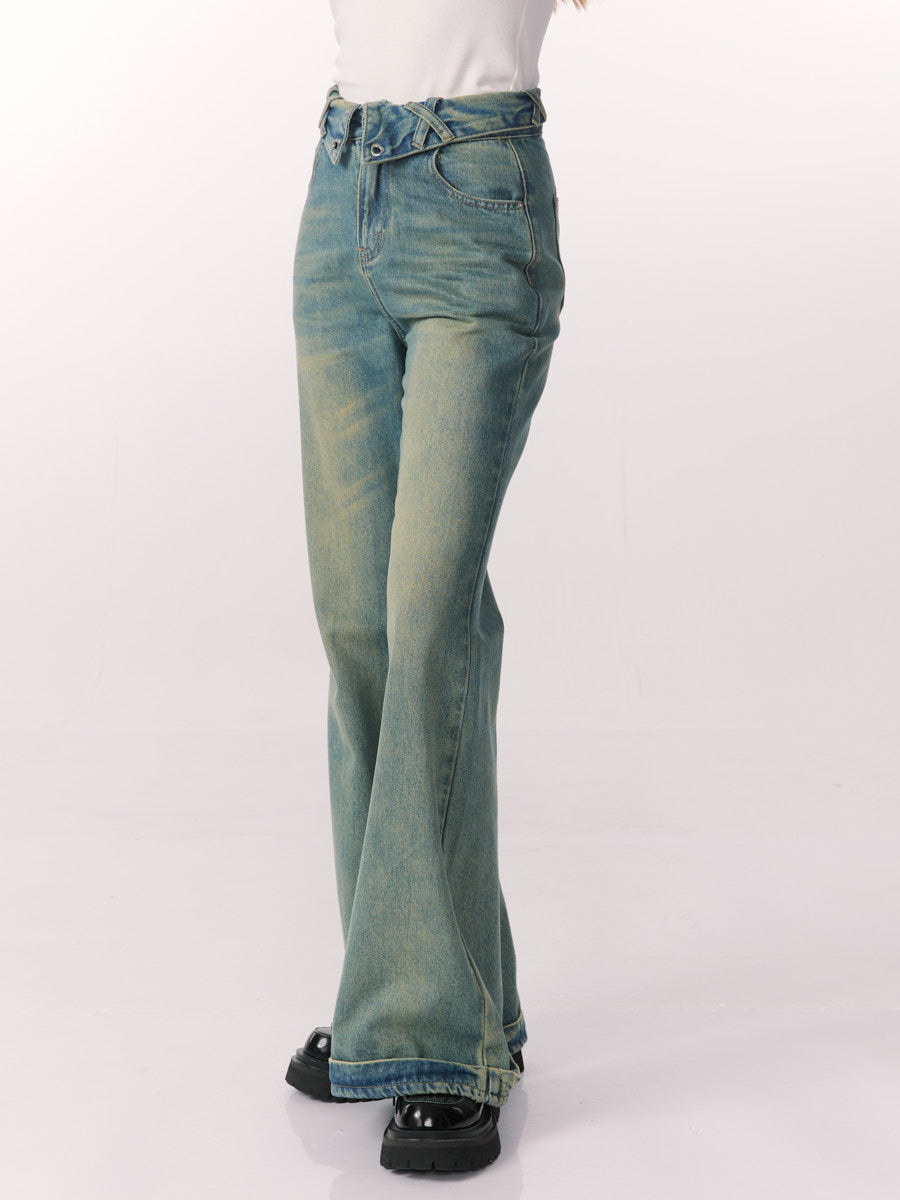 Wide Legged Denim Pants ZZF0116