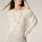 Oneshoulder Damage Loose Knit AFD0013