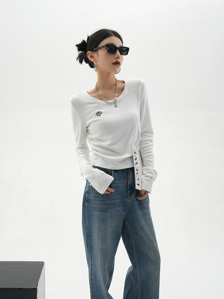 Round Neck Cropped T-Shirt SRS0247