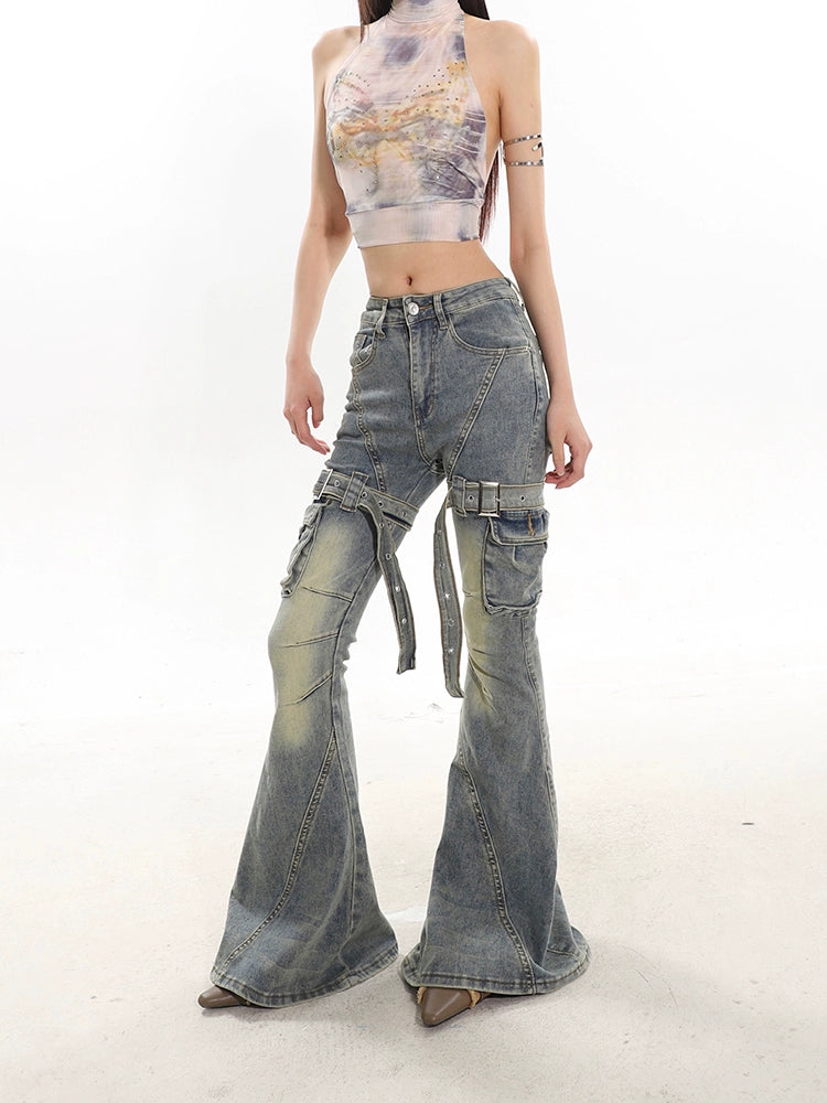 Street Flared Denim Pants CCS0022