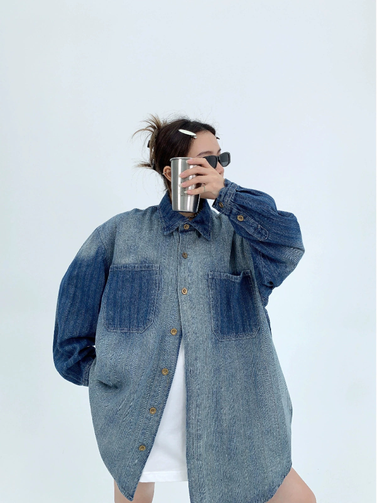 Loose Retro Denim Shirt YLS0061