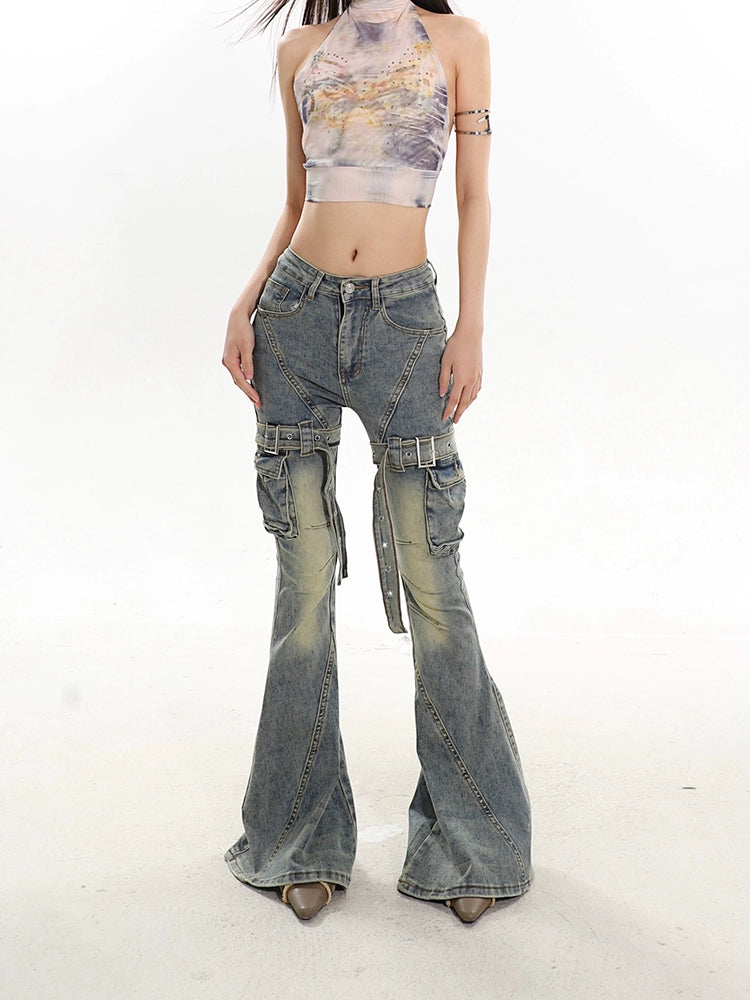 Street Flared Denim Pants CCS0022