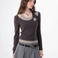 Halter Neck Long Sleeve Knit ZZF0326