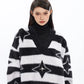 Striped Shaggy Knit Tops CCS0023