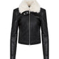 Fur Slim Leather Jacket APA0008