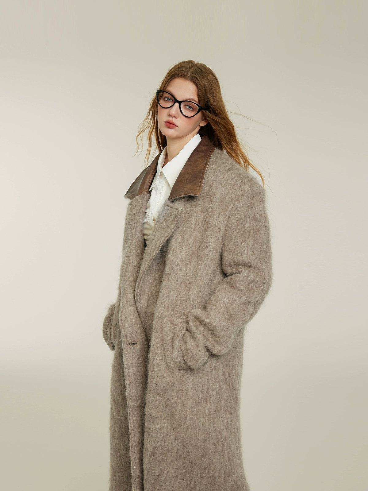 Big Color Elegant Shaggy Coat keb0002