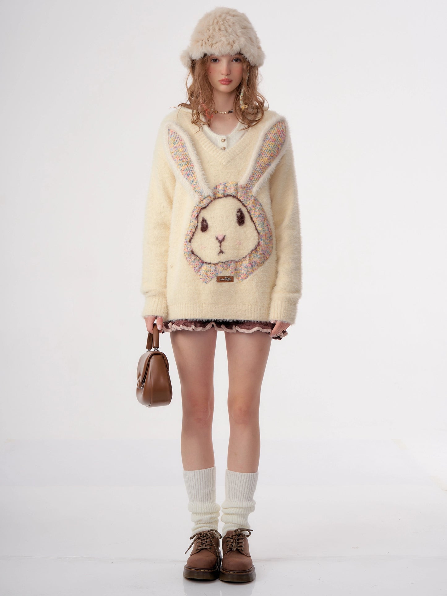 Bunny Girl Apricot Over Knit ZZF0283