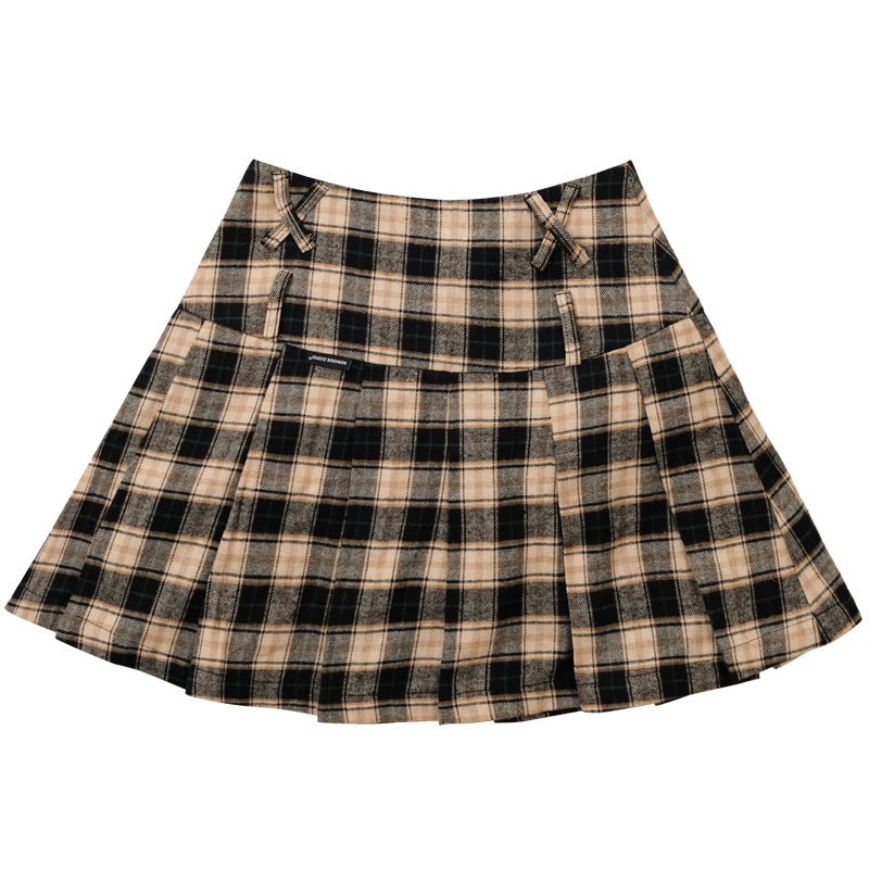 American Retro Checkered Skirt ZZF0055