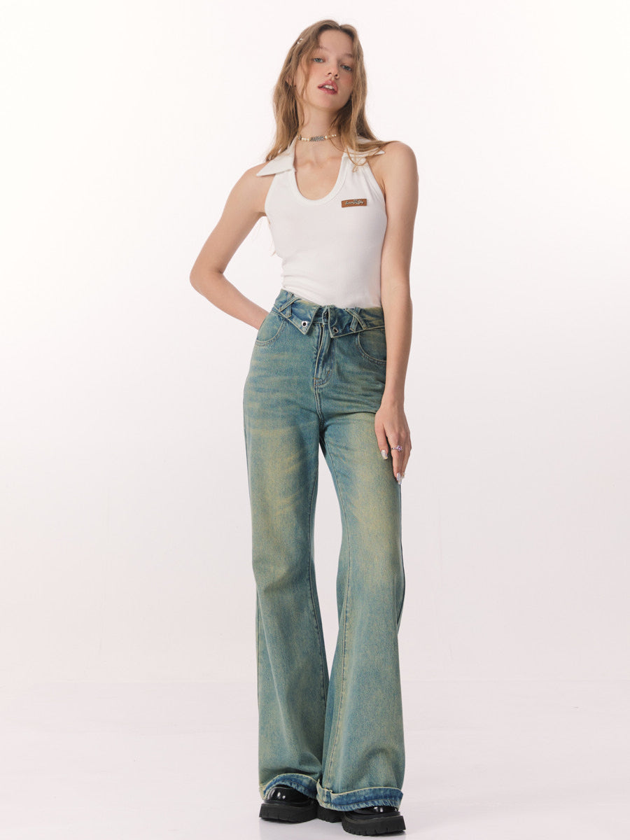 Wide Legged Denim Pants ZZF0116