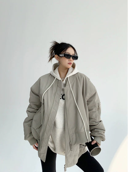 Asymmetrical Bomber Jacket YLS0011