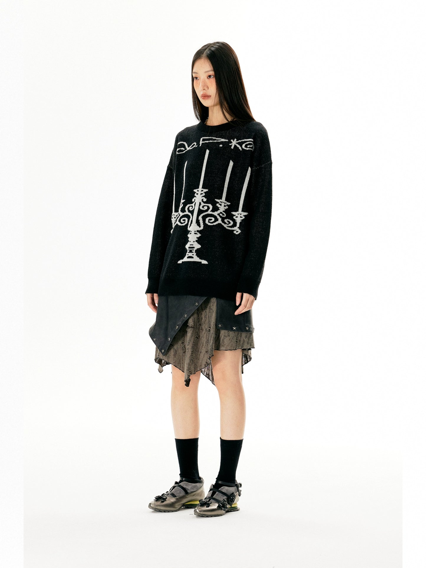 Dark Loose Knit Tops ART0010