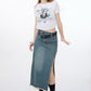 Side Split Long Denim Skirt ZZF0073