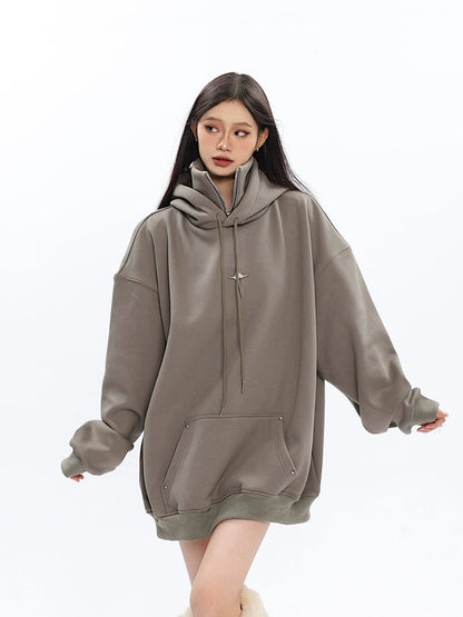 Silver Diamond Stand Neck Hoodie CCS0003