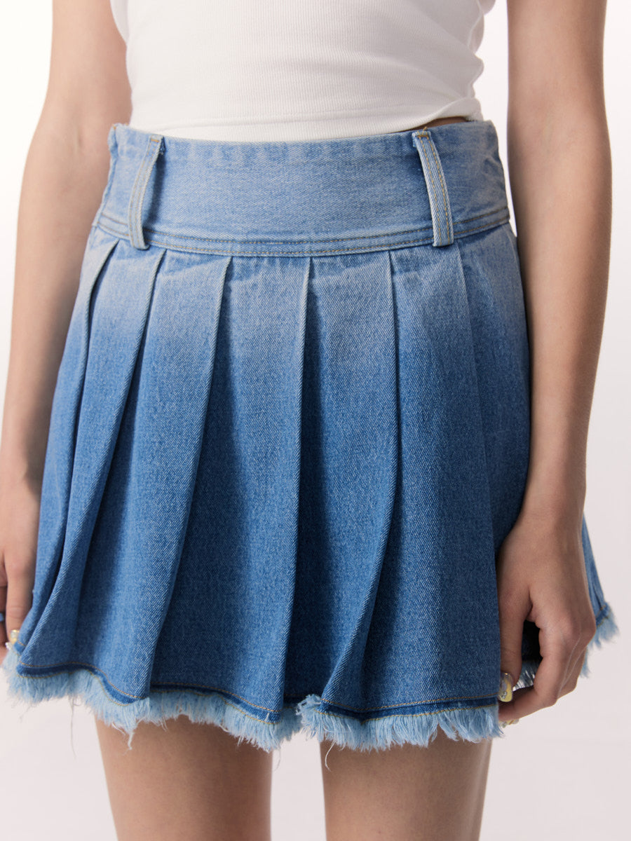 Gradient Pleated Skirt ZZF0119