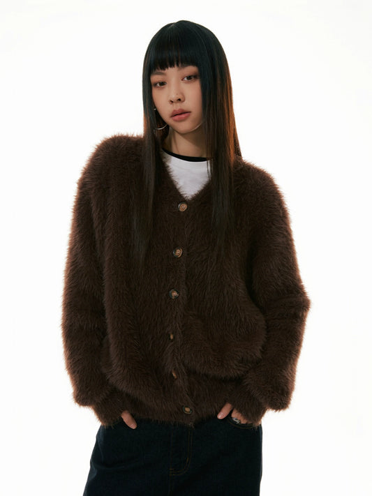 Shaggy Knit Cardigan FUF0001