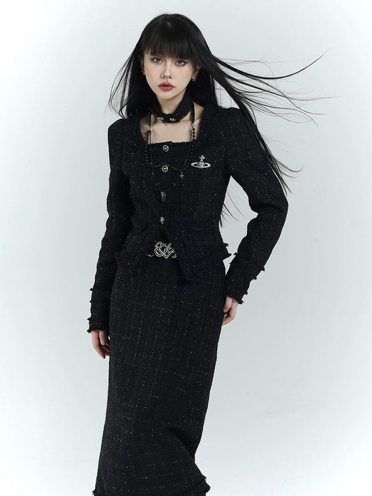Tweed Short Length Jacket & Tweed Skirt lgh0025