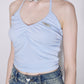 Drawstring Front Crop Cami Tops ZZF0225