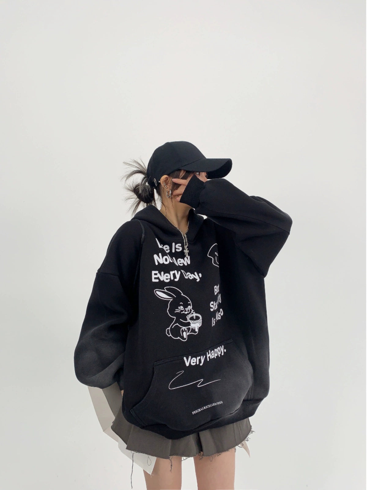 Oversized Doodle Sweat Hoodie YLS0066