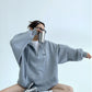 V-Neck Loose Sweat Hoodie YLS0046