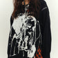 Vintage Black Knit Sweater YKH0011