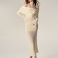 Offshoulder Knit Tight Dress AFD0009