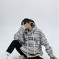 Mode Multi Border Hoodie YLS0057