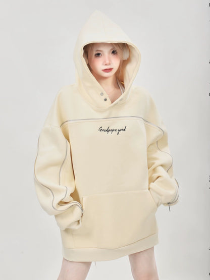 Zip Design Sweat Hoodie ANS0004