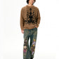 Chandelier Loose Brown Knit Tops ART0009