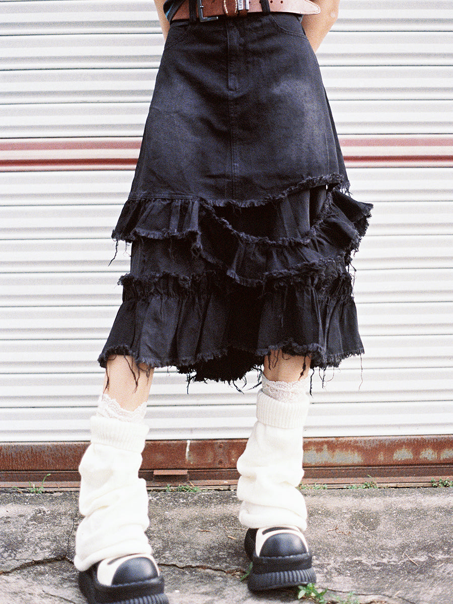 Old denim skirt CRC0053