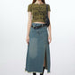 Side Split Long Denim Skirt ZZF0073