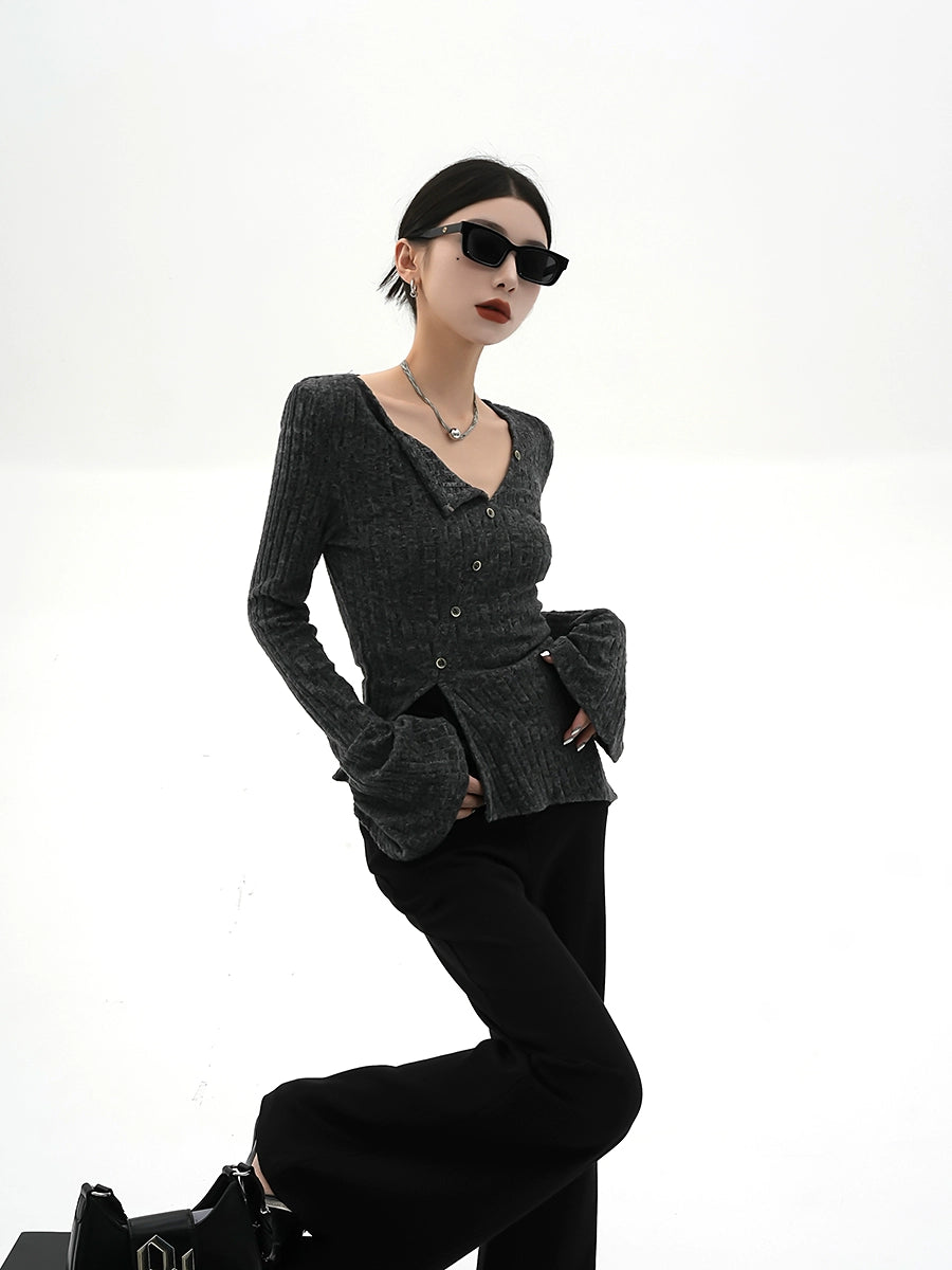 Asymmetry Knit Cardigan SRS0151