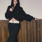 Shearled Cropped Hoodie / Mermaid Long Skirt IMC0037