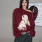 Rabbit Fluffy Round Neck Knit CCS0008