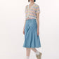 Pleated Denim Skirt ZZF0155