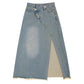 Side Split Long Denim Skirt ZZF0073