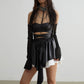 PU Imitation Leather Tube Top JNS0016
