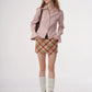 Retro High Waist Plaid Short Skirt ZZF0284
