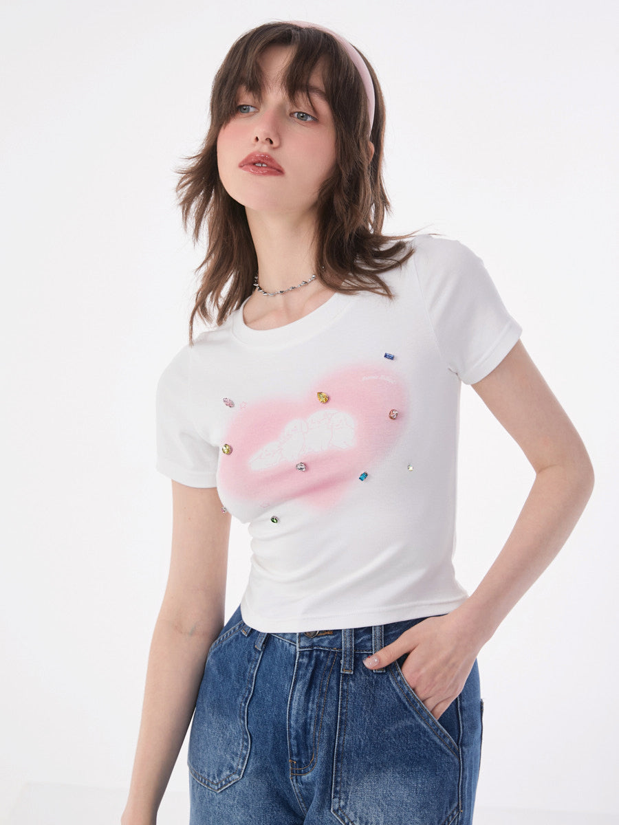 Rabbit Print Short Sleeve T-Shirt ZZF0186