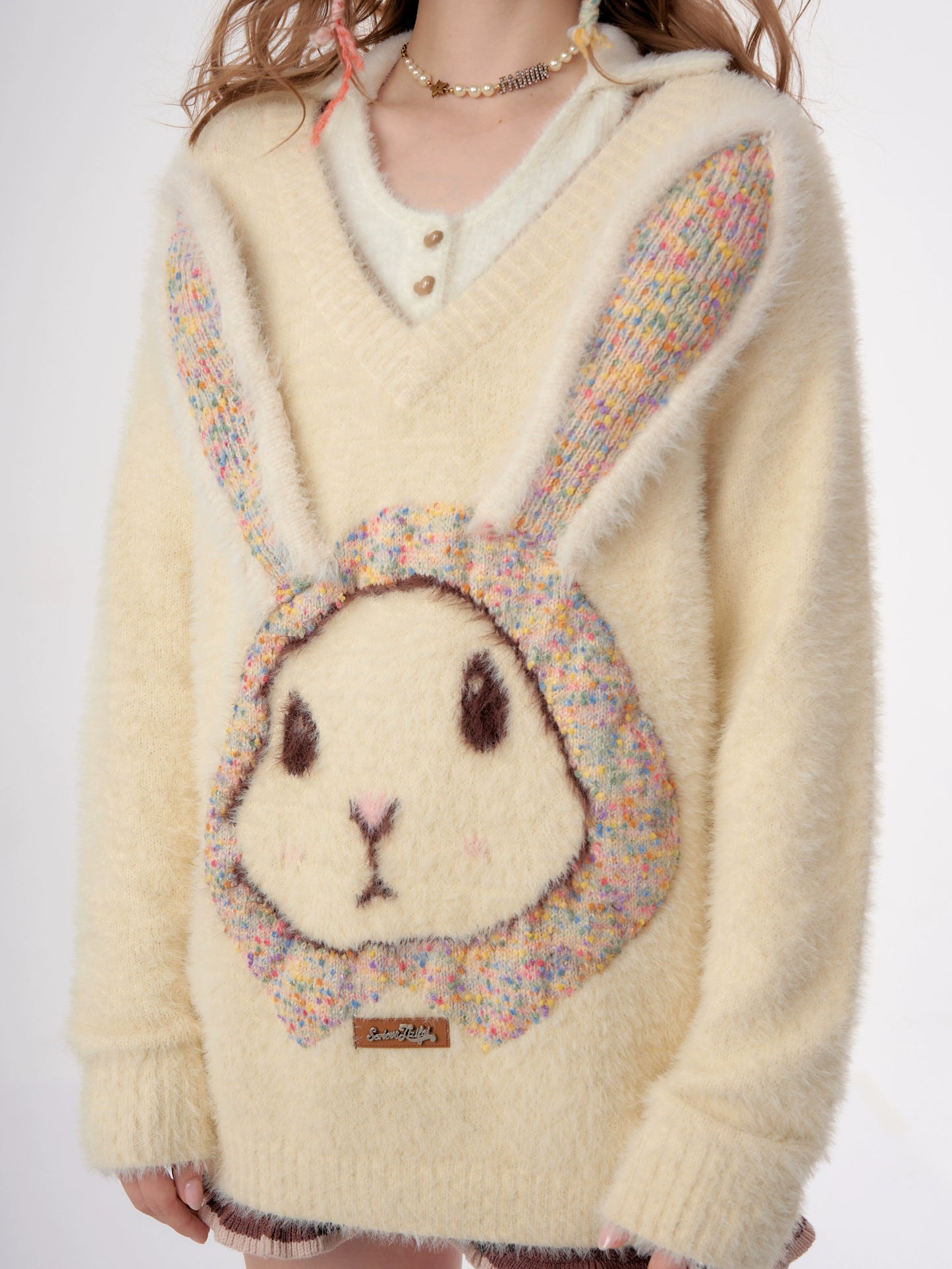 Bunny Girl Apricot Over Knit ZZF0283