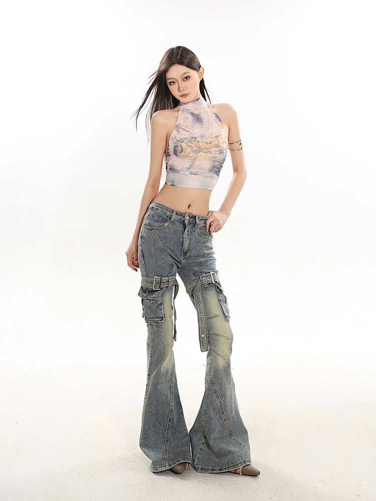 Street Flared Denim Pants CCS0022