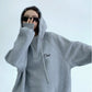 V-Neck Loose Sweat Hoodie YLS0046