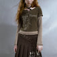 Vintage Lace Up Layered Tops CEN0020